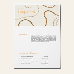 Luv North -Lahjakortti, digitaalinen - 500 €