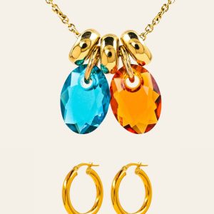 Double Birthstone -korusetti, kulta
