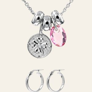 Double Charm -korusetti, hopea – Ennakkotilaus