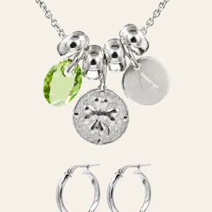 Triple Charm -korusetti, hopea – Ennakkotilaus