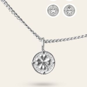 Charm Bold -kaulakoru, hopea (valitse amuletti)
